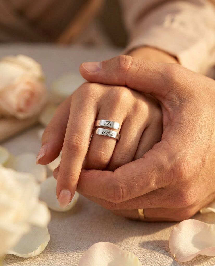 Te Amo - Steel Adjustable Ring