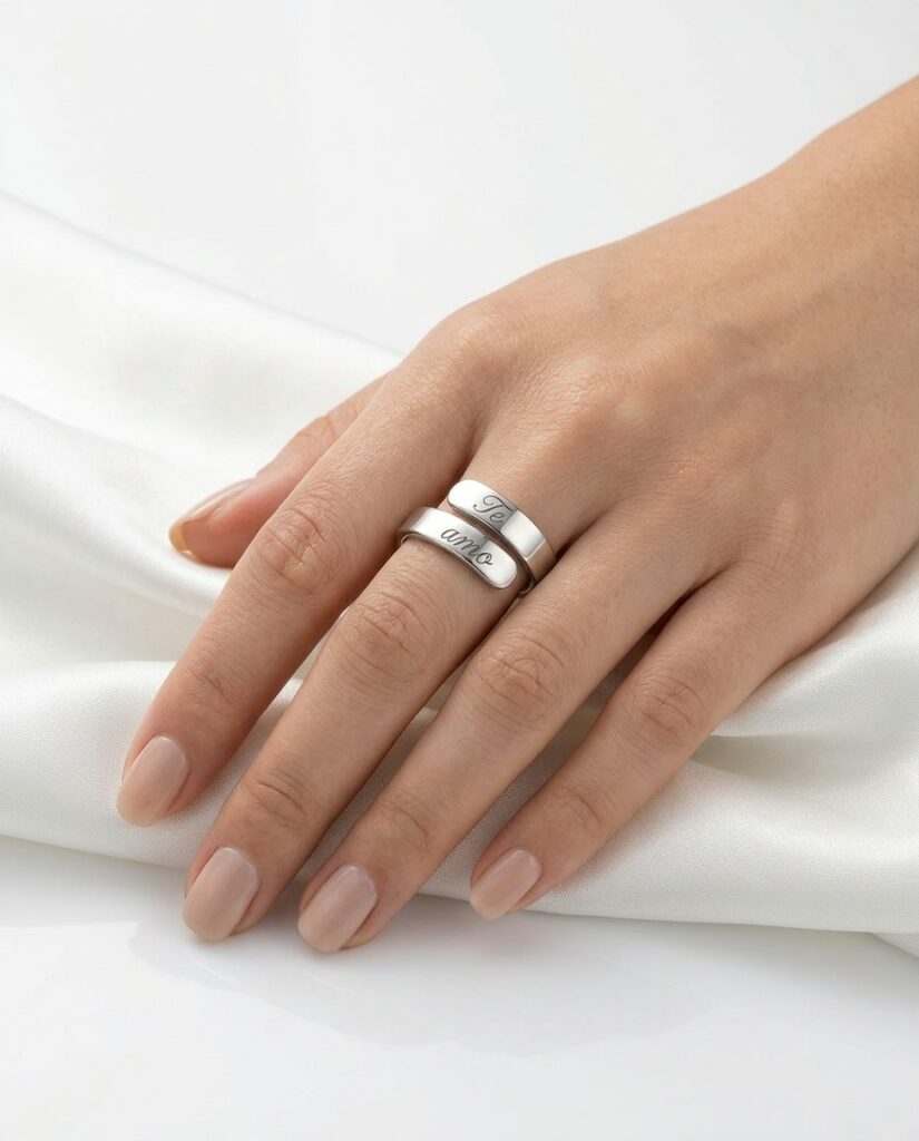 Te Amo - Steel Adjustable Ring