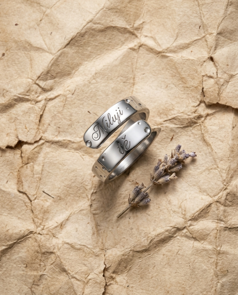 I love you - Steel Adjustable Ring