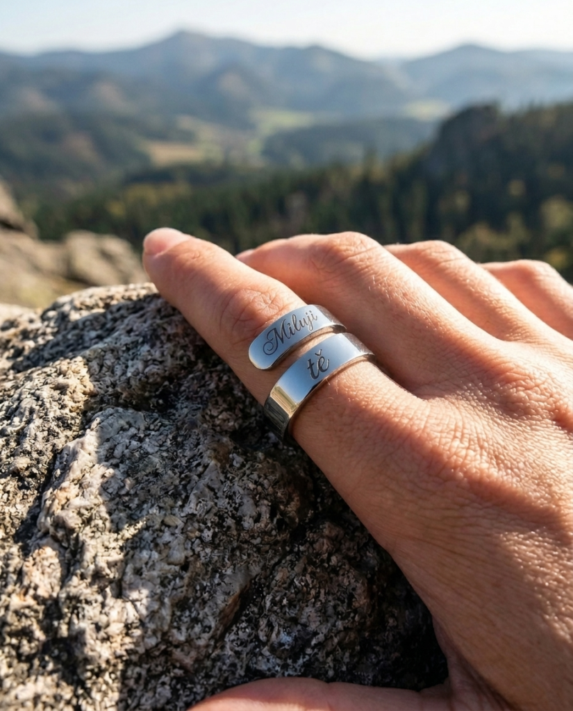 I love you - Steel Adjustable Ring